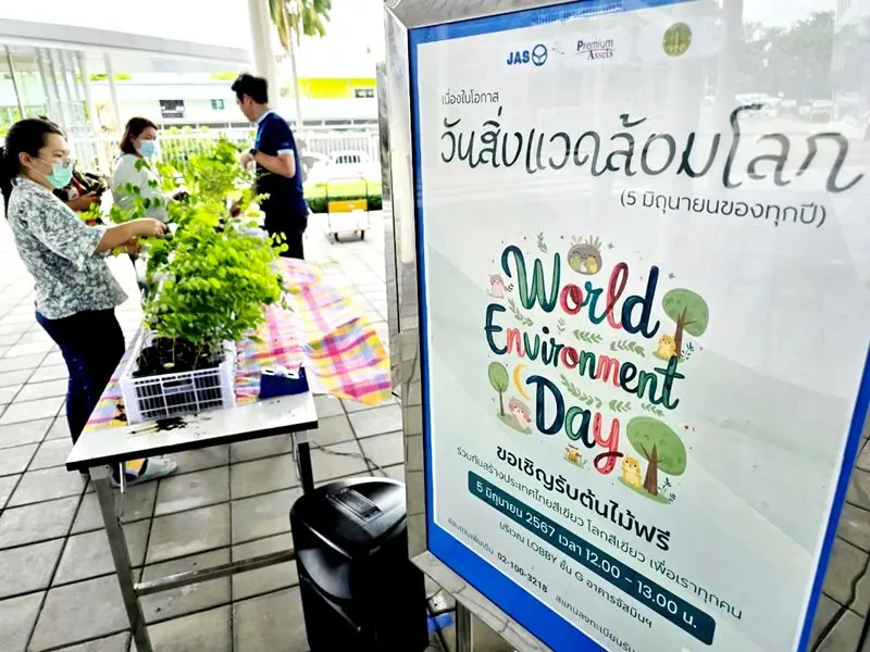 JAS, PA, and Nonthaburi Forest Nursery Center give away free seedlings on World Environment Day